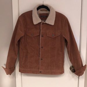 NWOT Brandy Melville Corduroy Sherpa Jacket